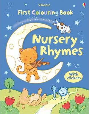 First Nursery Rhymes Colouring Book with Stickers - Felicity Brooks