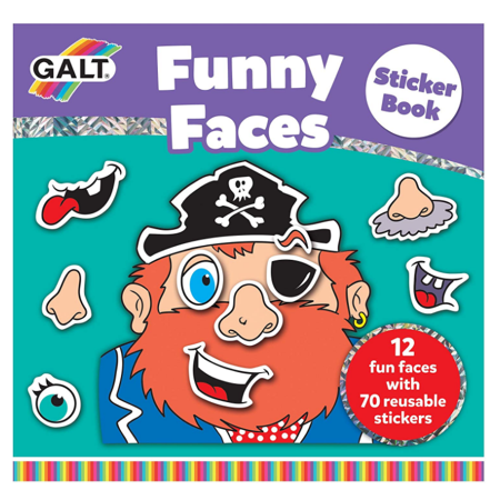 Galt Toys Funny Faces Sticker Book