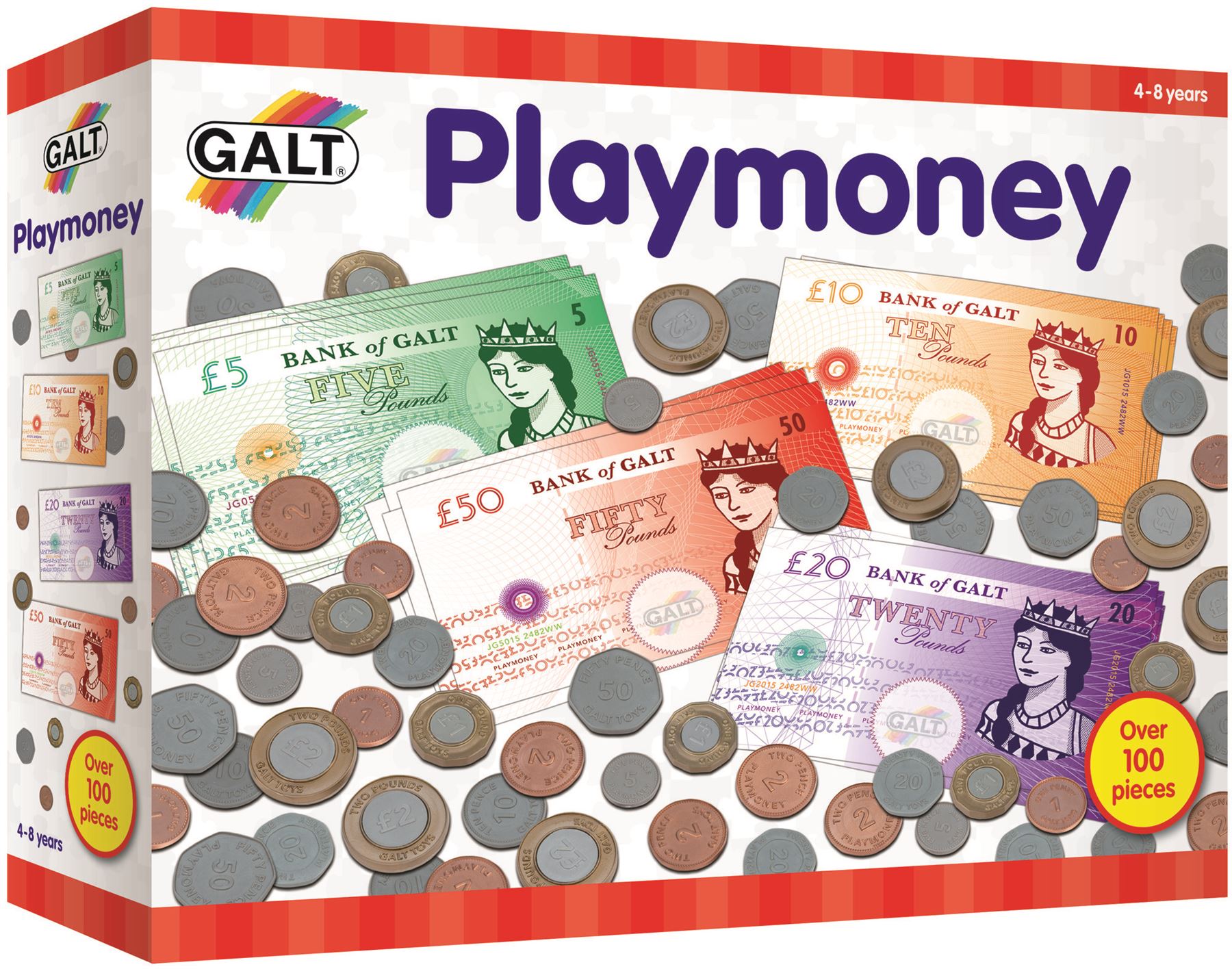 Galt play money notes and coins pounds 100-pieces
