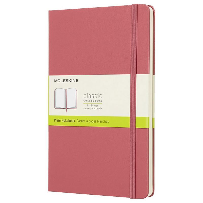 Moleskine Plain Notebook- Pink, Hard Cover, 13x21cm