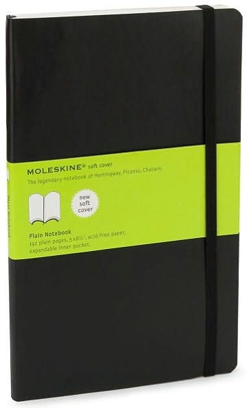 Moleskine Classic Plain Black Notebook Soft Cover- 13x21cm