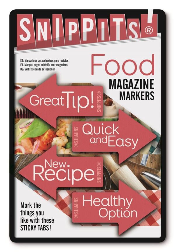 Snippits Magazine Page Markers - Sticky Tab Inserts - Food