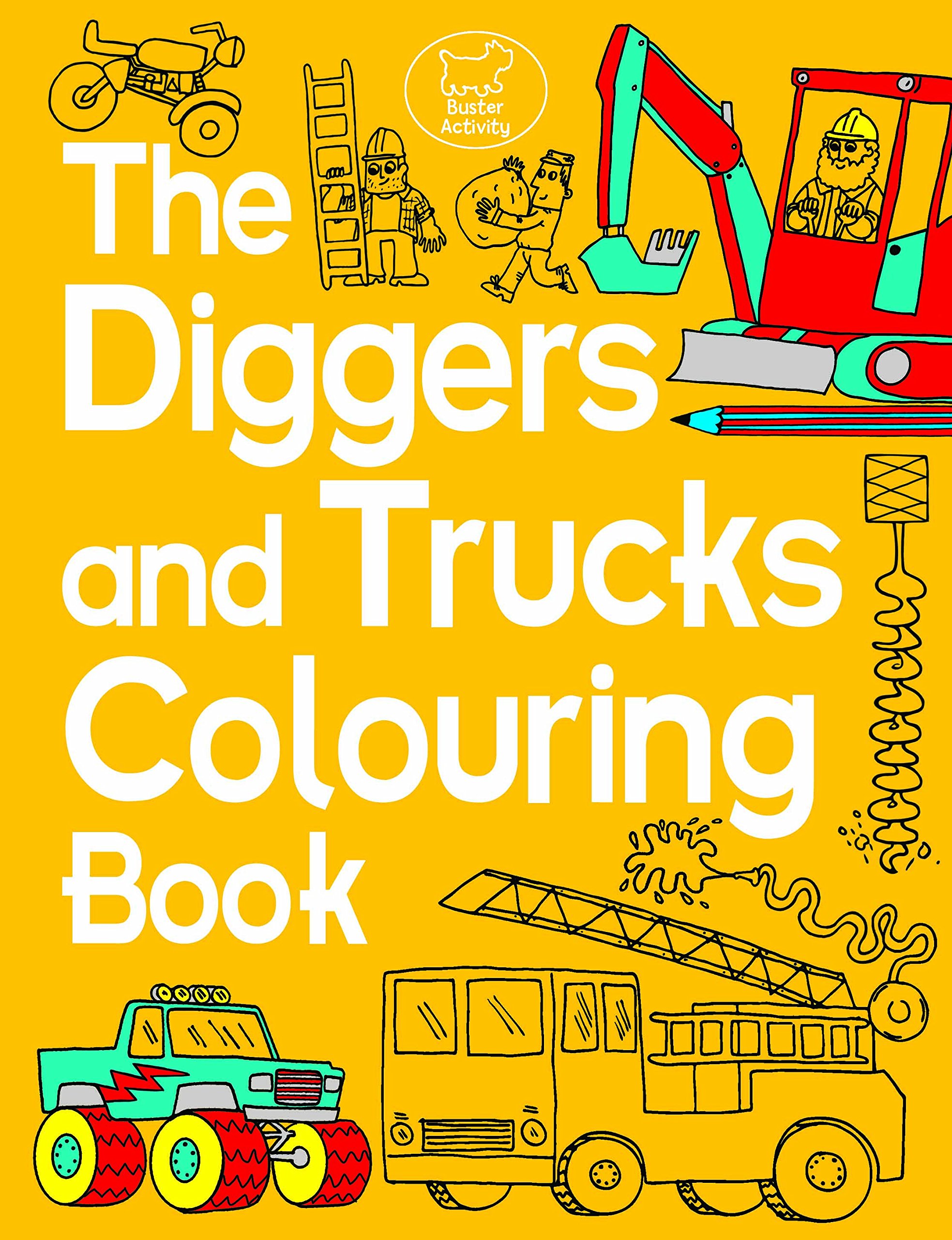 The Diggers and Trucks Colouring Book - Chris Dickason