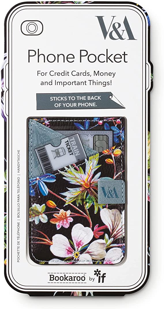 Bookaroo Phone Pocket- Kilburn Black Floral