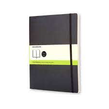 Moleskine Large Plain Hardcover Notebook- Black, 19x25cm