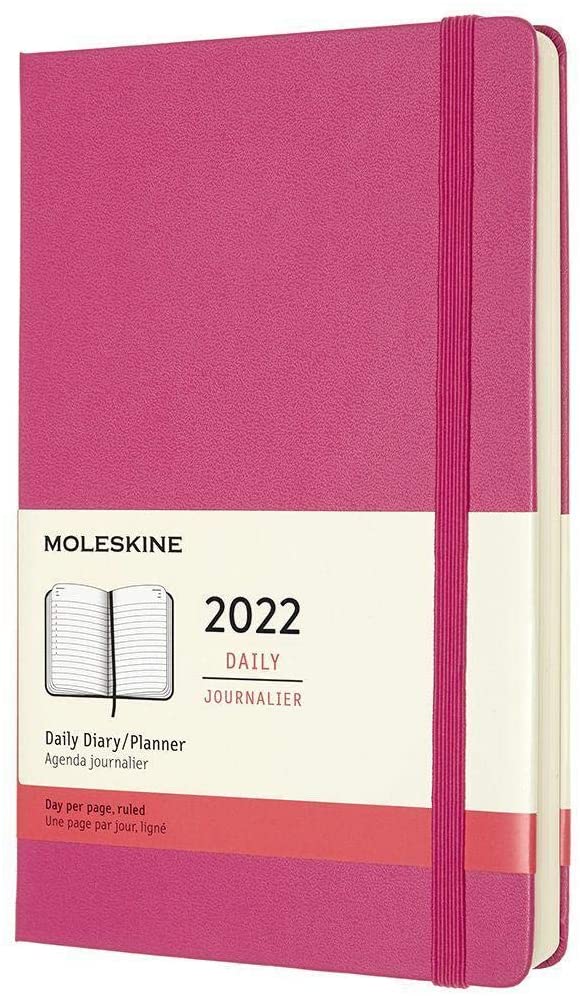 Moleskine 12-Month Daily Planner 2022, A5, Pink