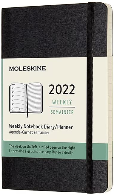 Moleskine Weekly Planner 2022 Pocket size Black