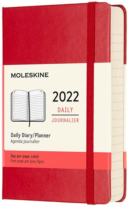 Moleskine 12-month Daily Planner Red, Pocket Size