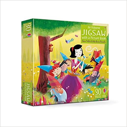 An Usborne Jigsaw with a picture book Snow White and the Seven Dwarfs– Lesley Sims