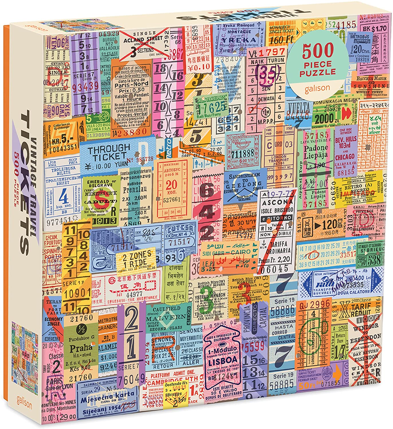 Vintage Tickets 500 Piece Jigsaw Puzzle