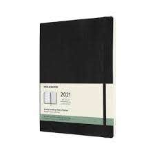 2021- 12 Month Weekly Notebook XL black Soft Cover