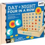 Day and Night Four in a Row Wooden Game
